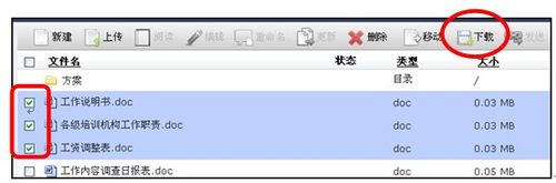 如何在致得E6协同文档管理系统中下载文件？