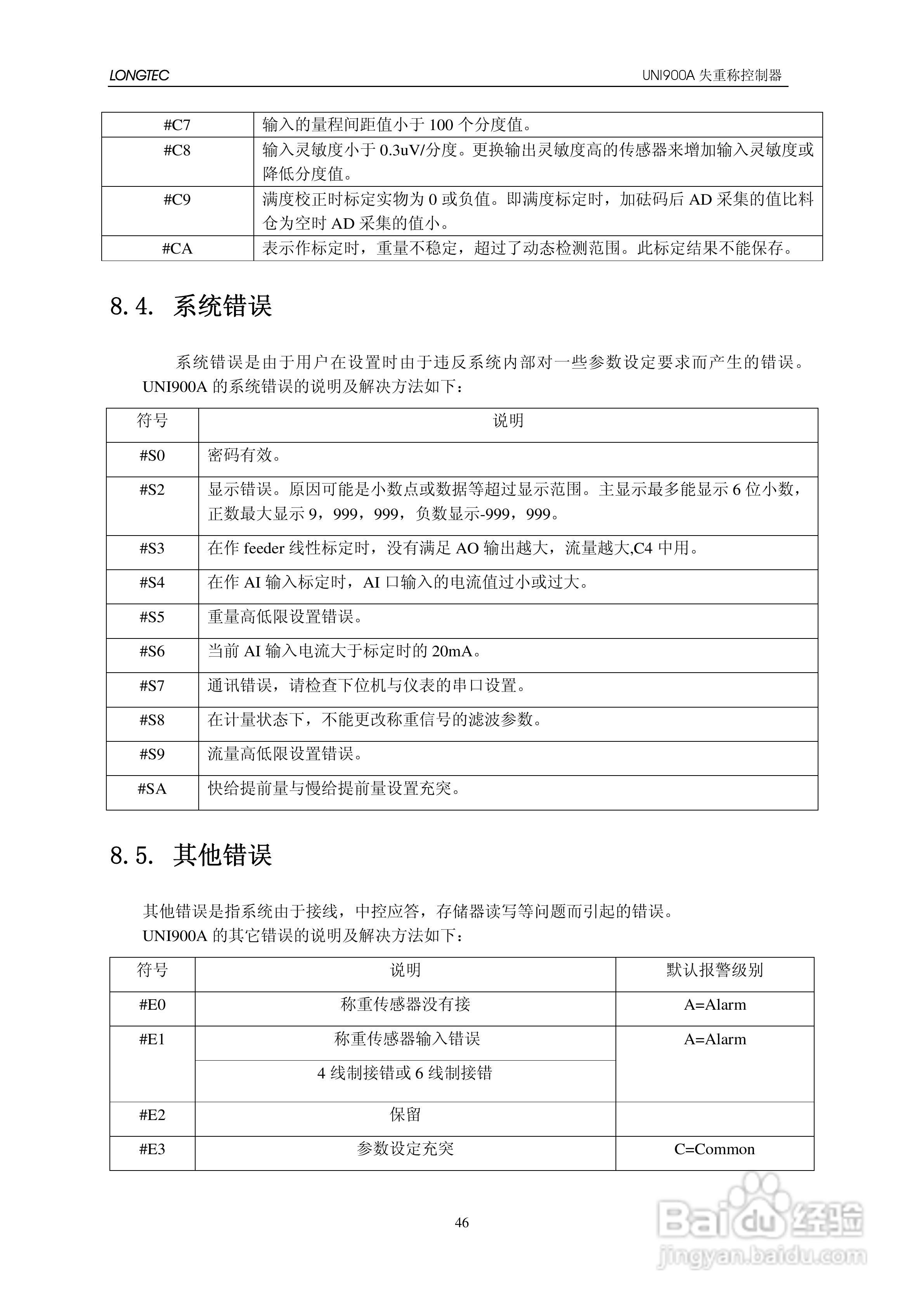 UNI900A失重秤控制器使用说明书:[6]