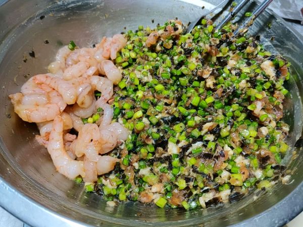 韭苔虾仁三鲜水饺