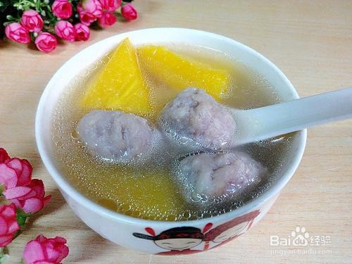 木瓜滚肉丸汤