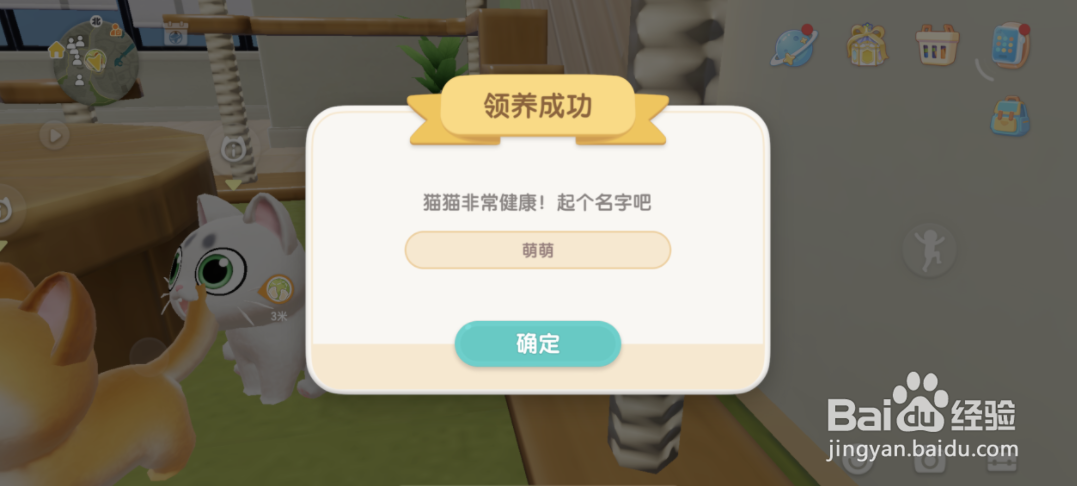 心动小镇怎么领养猫