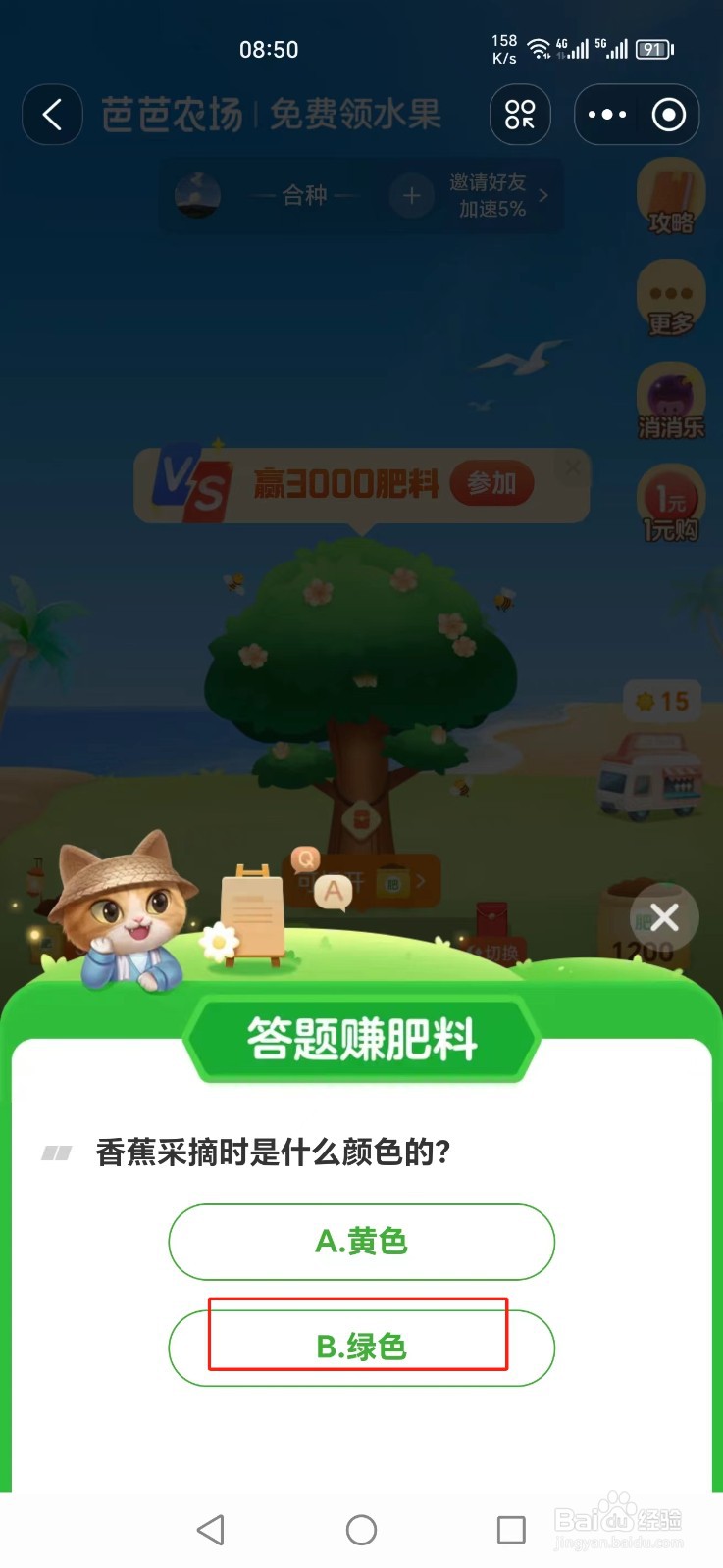 芭芭农场2024年7月18日题目正确答案