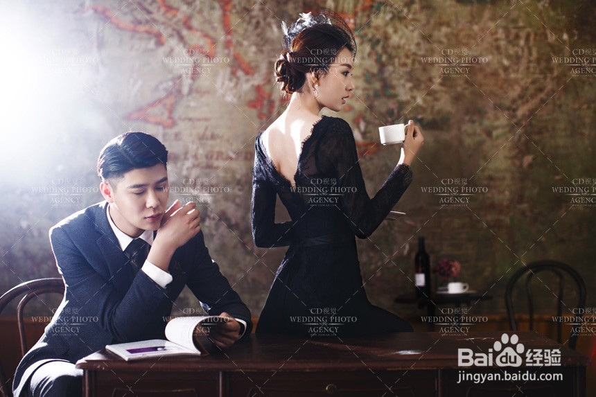 拍韩式婚纱照可以穿黑色婚纱吗?