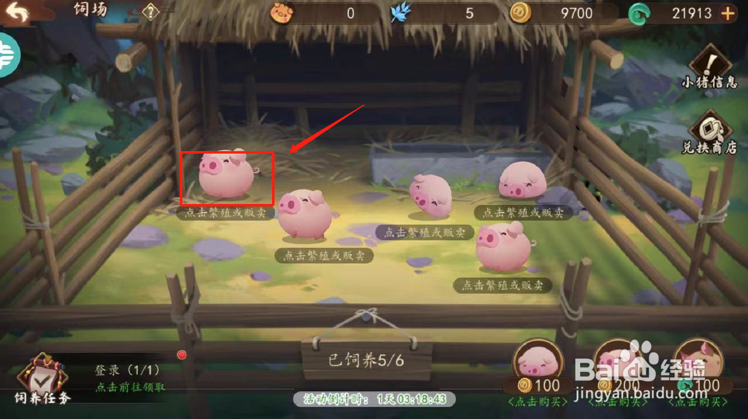 妖罗英雄传游戏如何售卖小猪