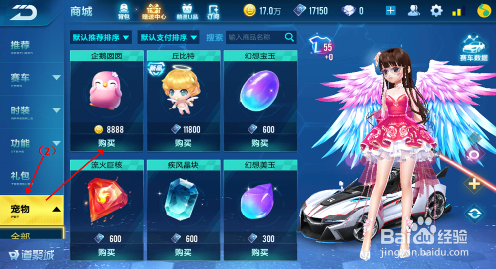 QQ飞车手游如何领养宠物