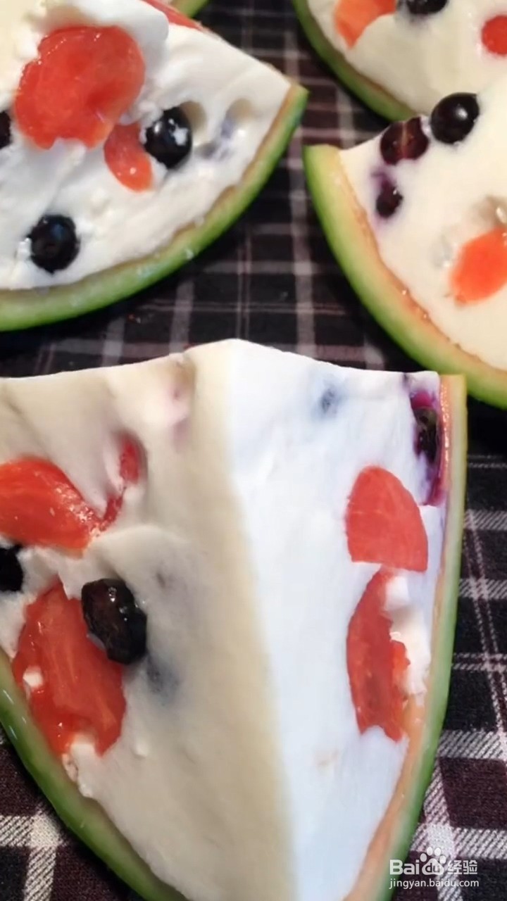 教你做西瓜蓝莓牛奶冻？