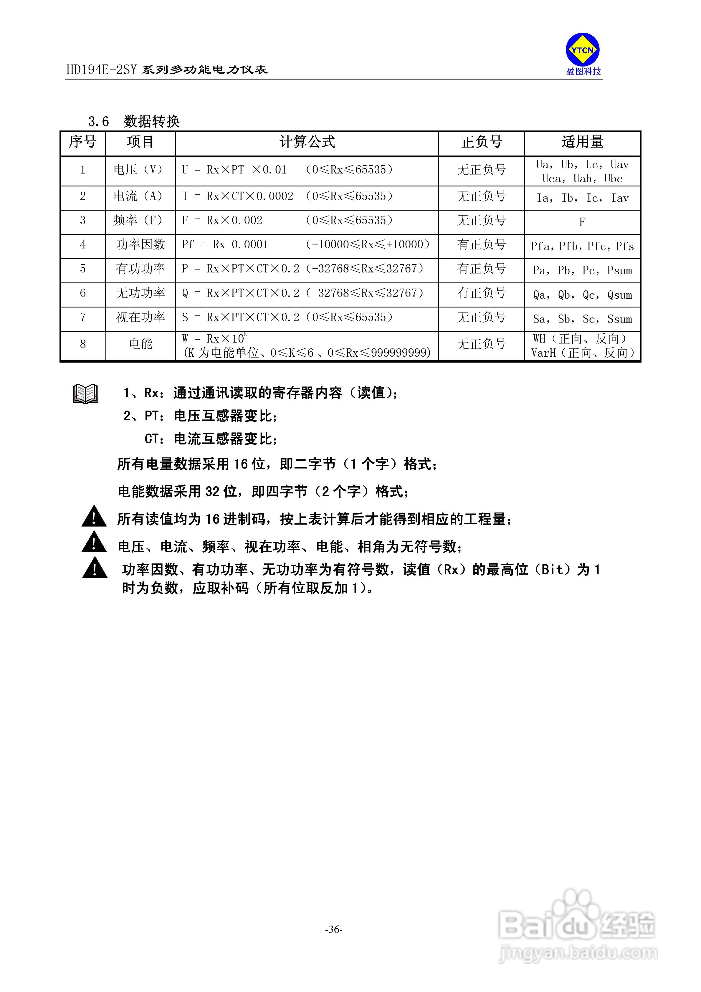 HD194E-2SY多功能电力仪表使用手册:[3]