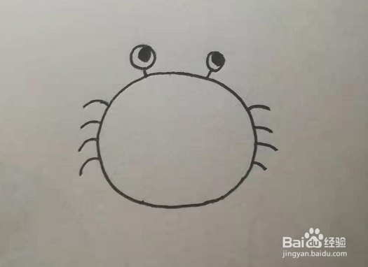 简笔画的小螃蟹怎么画
