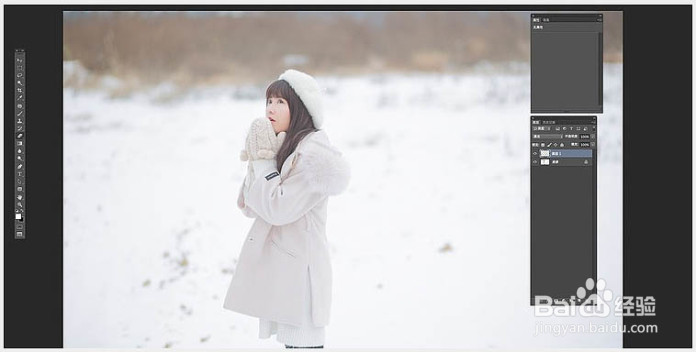 如何用PS给照片添加漫天雪花的效果