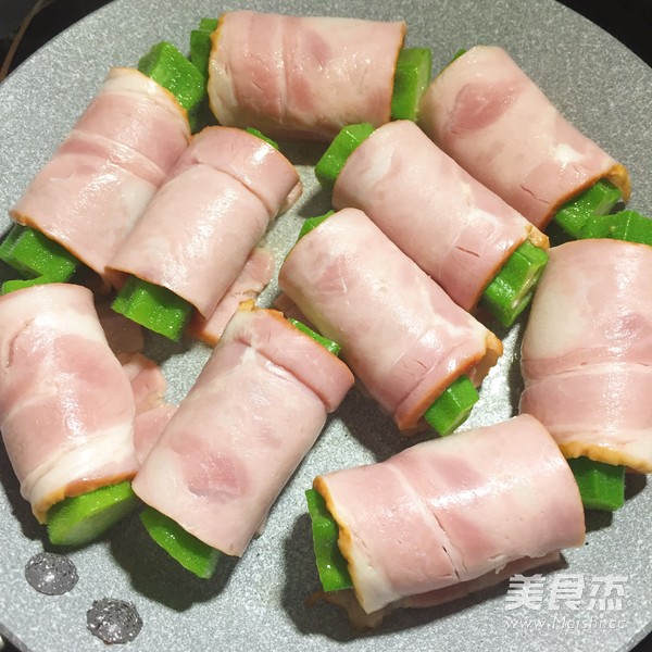 秋葵培根卷的做法