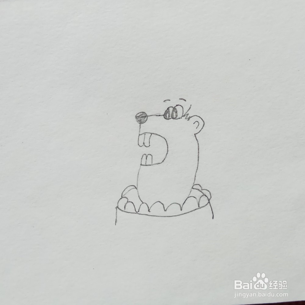 儿童简笔画 怎么画打地鼠