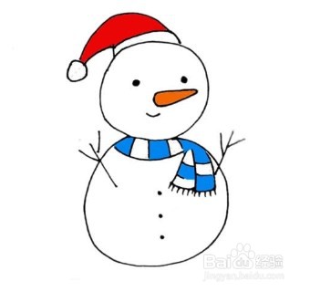 怎么画出漂亮的雪人