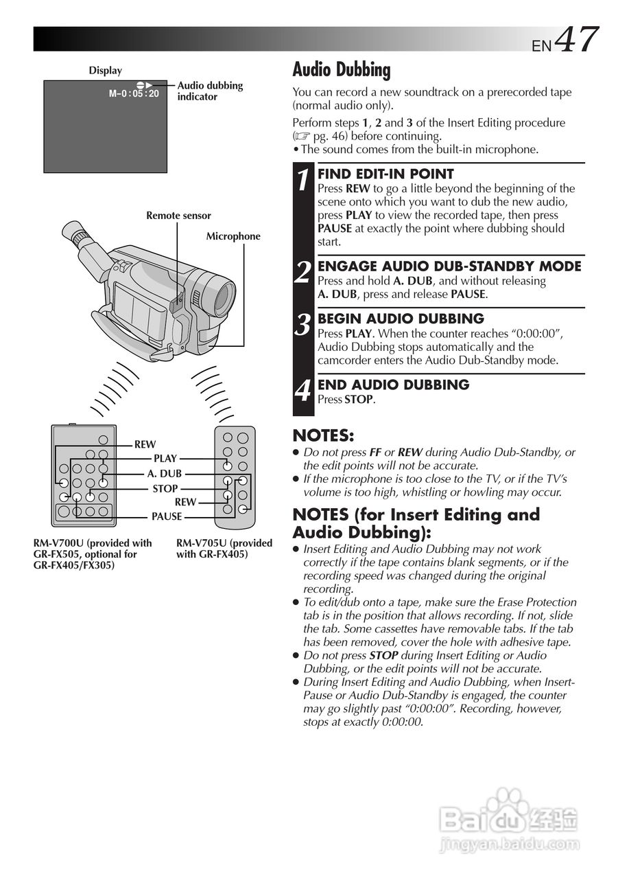 胜利JVC GR-FX505数码摄像机使用说明书:[5]