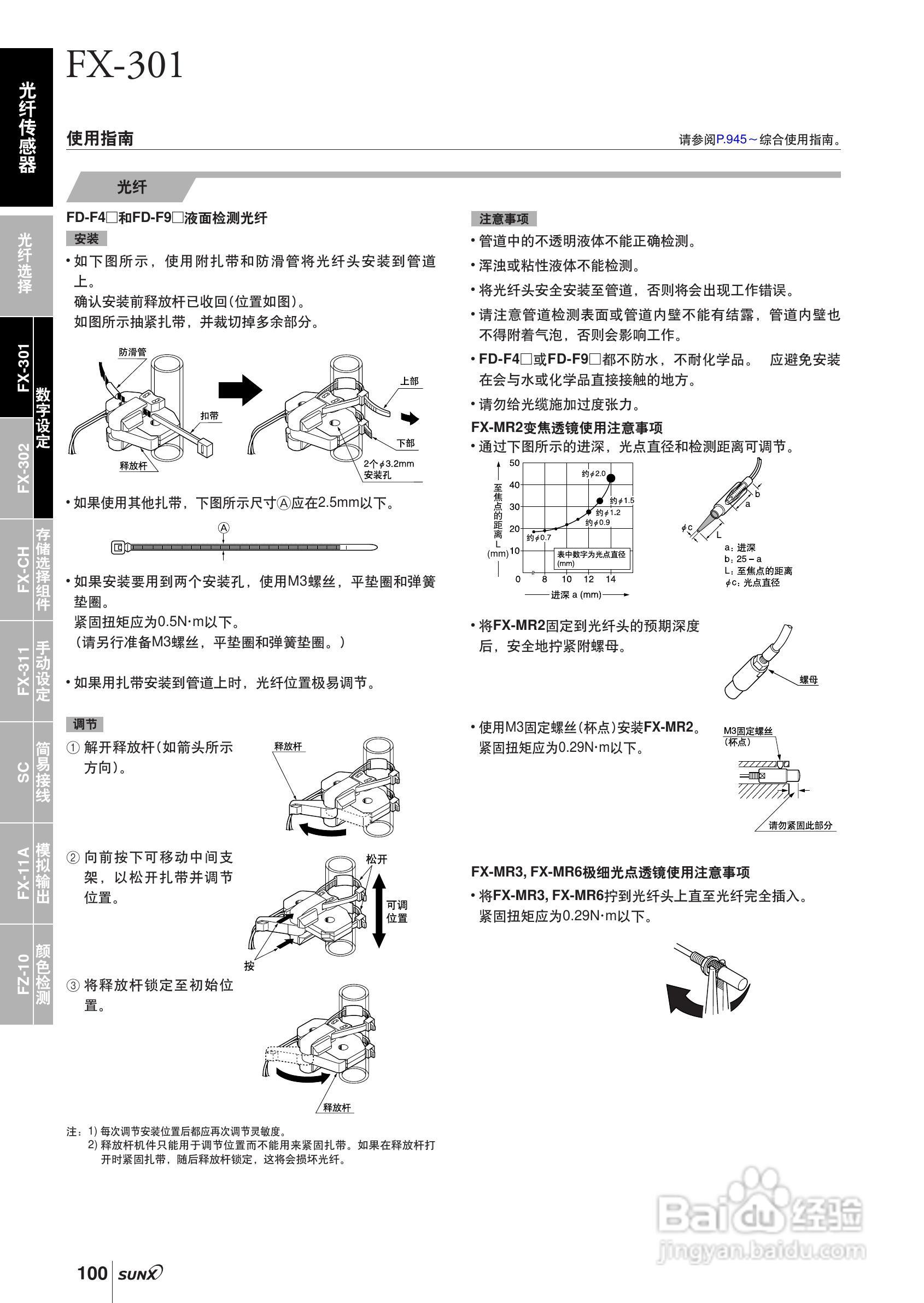 FX-301,FX-300光纤传感器操作手册:[4]