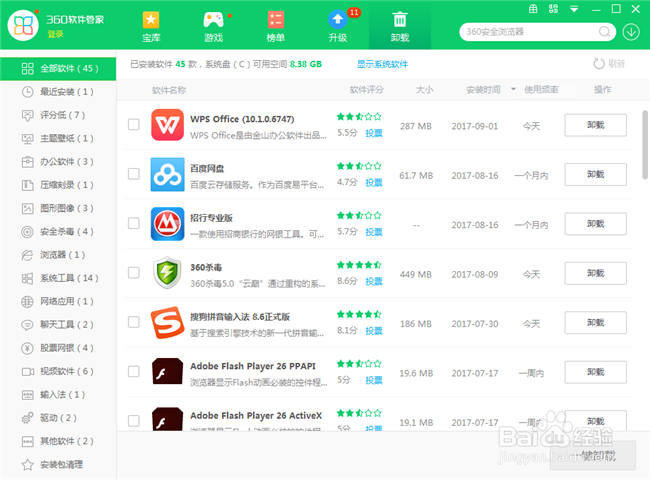 如何使用360软件管家卸载电脑程序