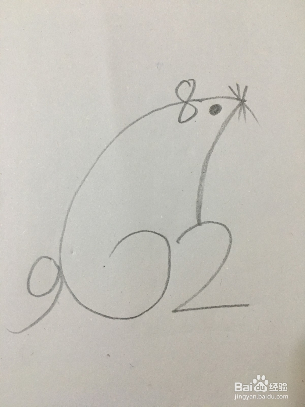 简笔画老鼠可以这样画 用26789画创意简笔画老鼠