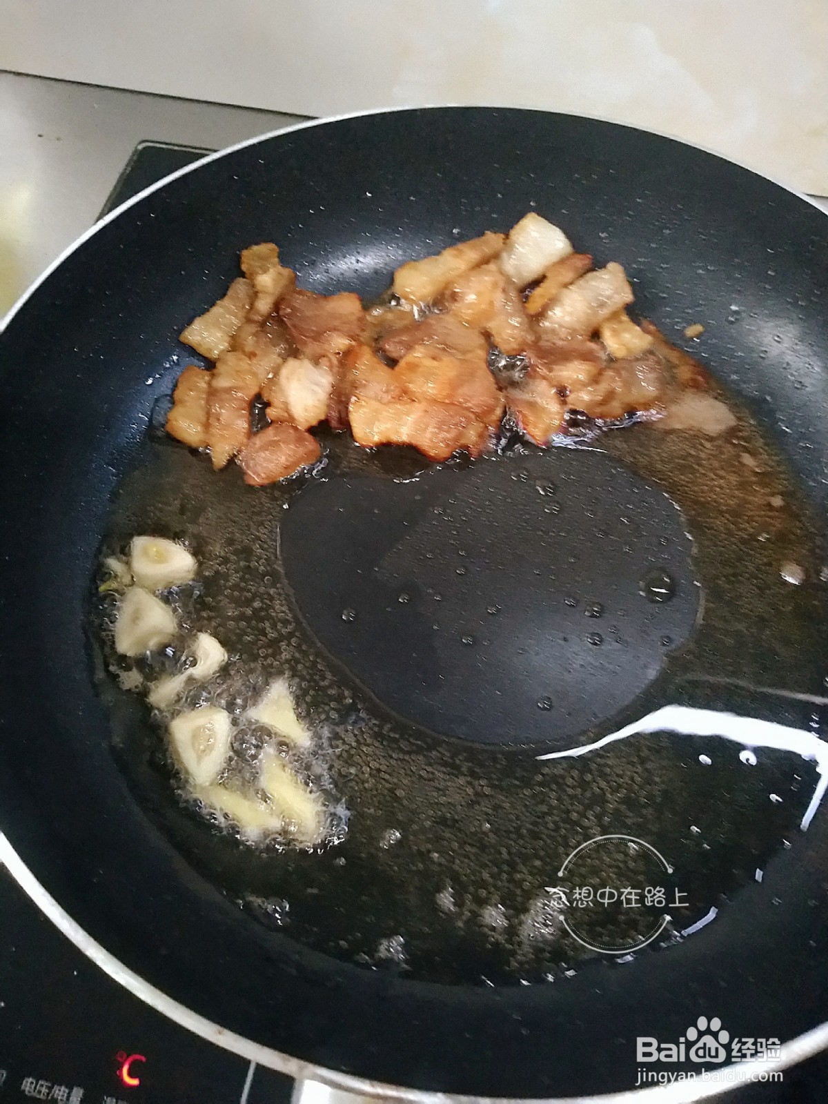 家常菜-五花肉炒蒜苗