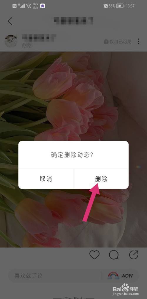 绿洲app如何删除发布动态?