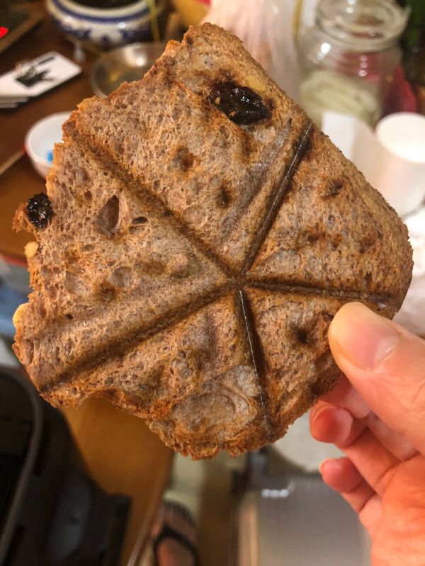 全麦吐司华夫饼