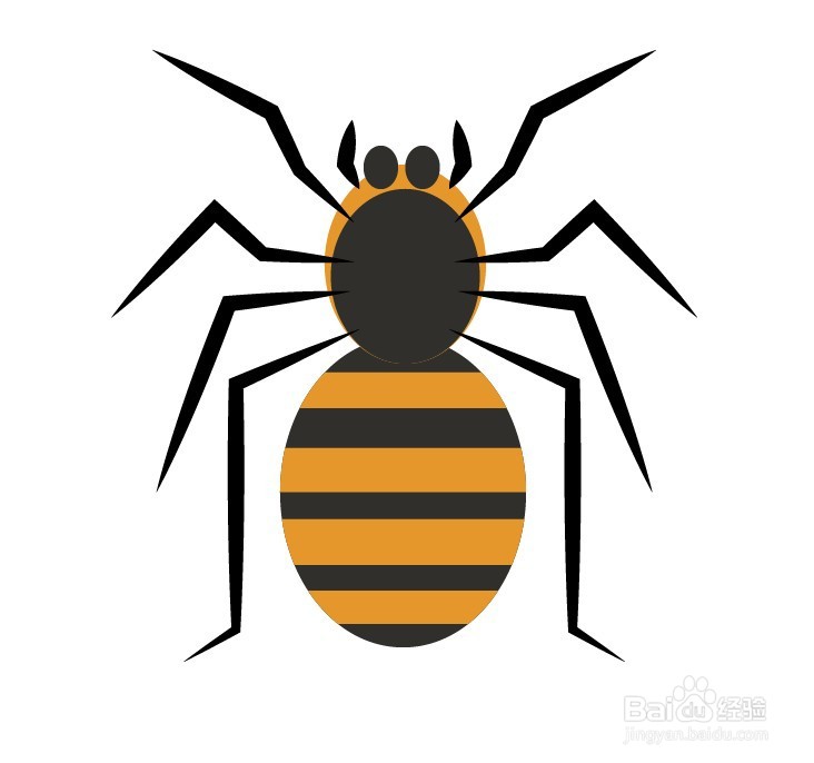 ai如何绘制一只花蜘蛛的教程