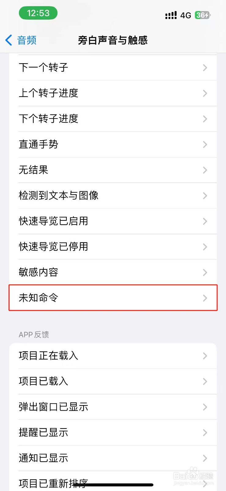 iPhone未知命令的旁白触感在哪里开启？