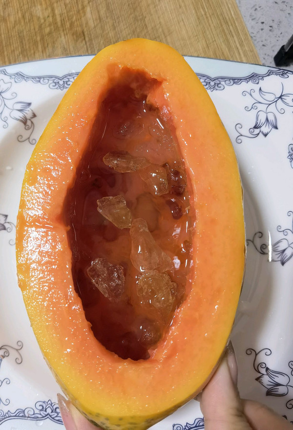 木瓜牛奶炖桃胶