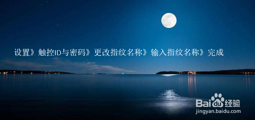 iPhone如何更改指纹名称