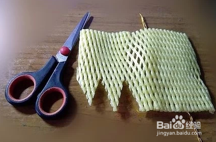 泡沫网套做花朵教程