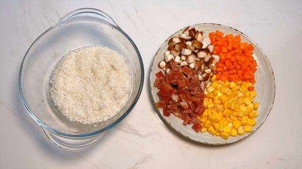 蔬菜玉米火腿粥