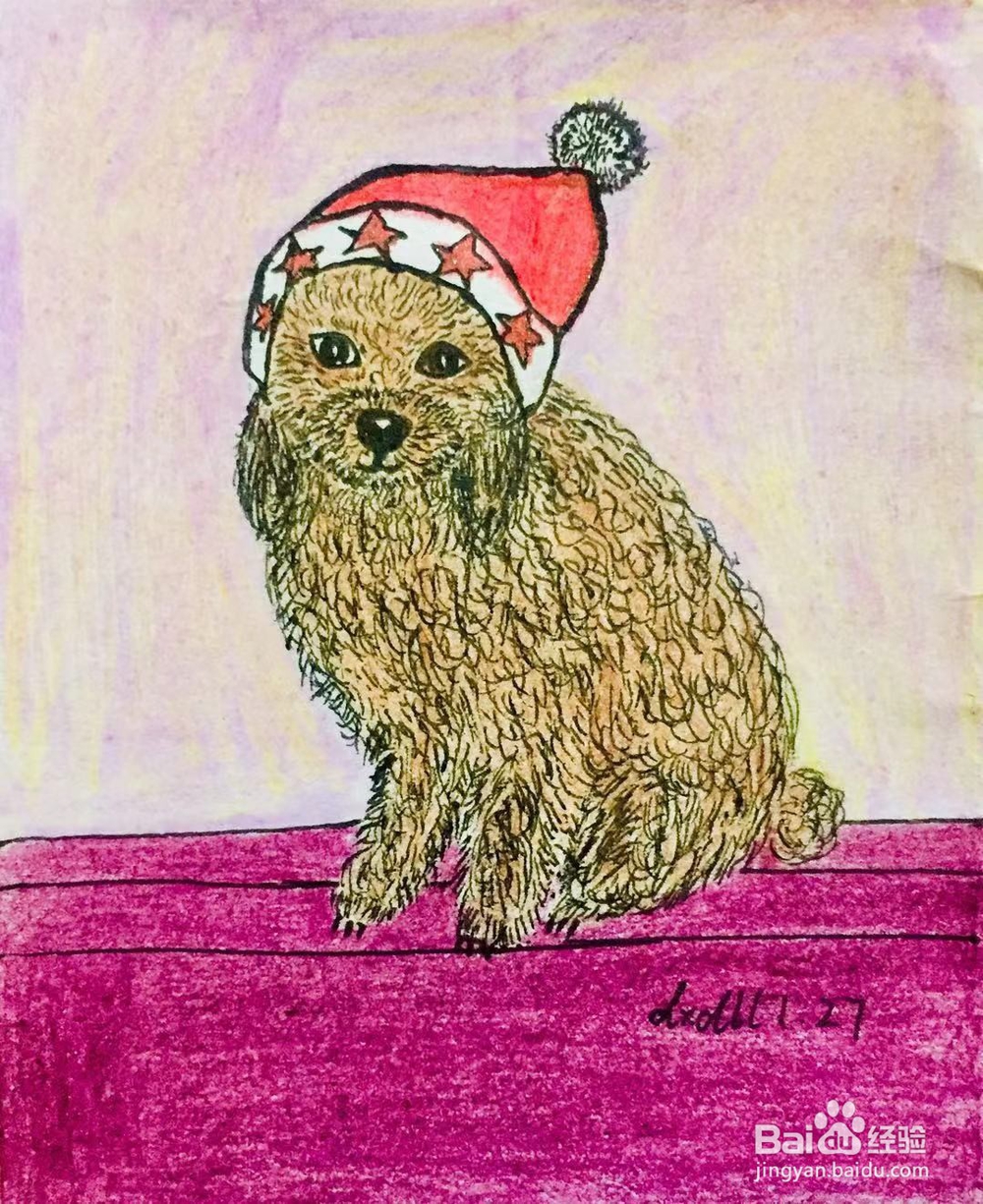 插画教程之圣诞泰迪狗
