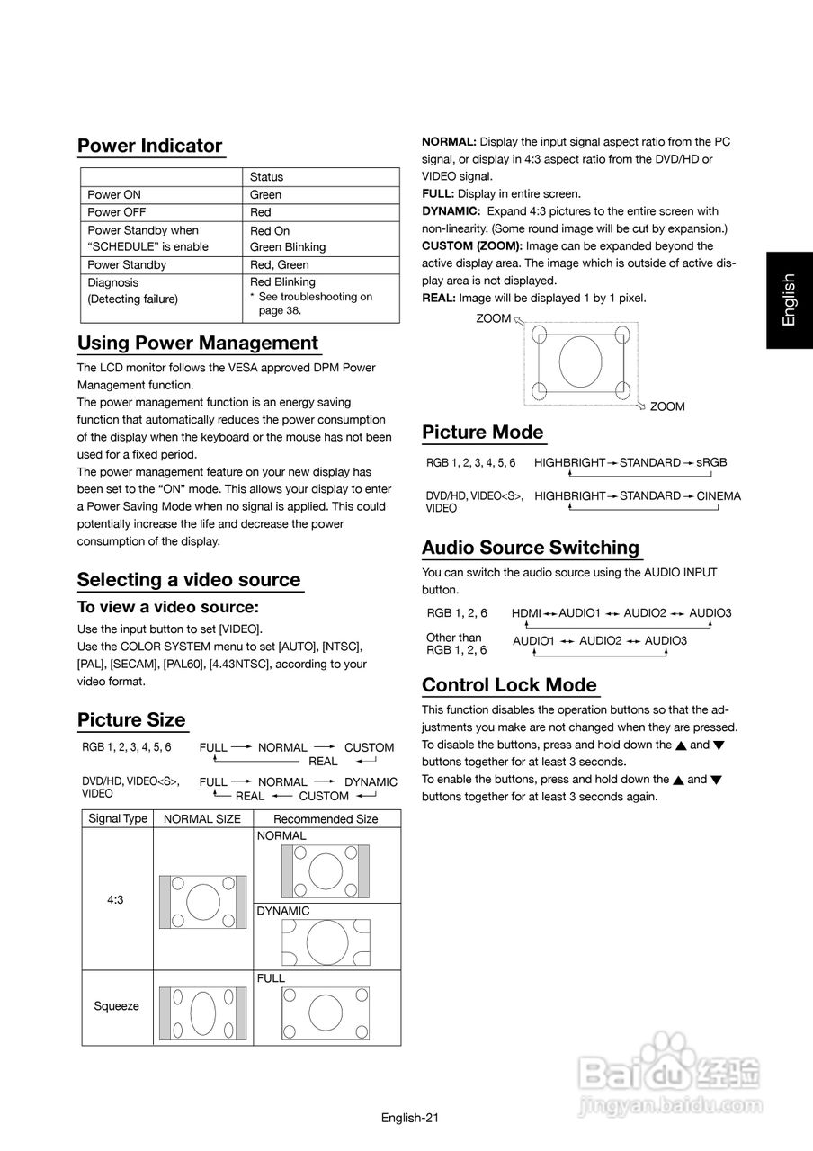 三菱MDT421S液晶显示器说明书:[7]