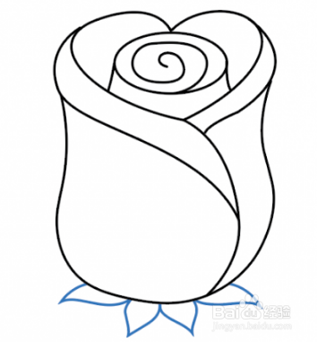 简笔画 - 玫瑰花