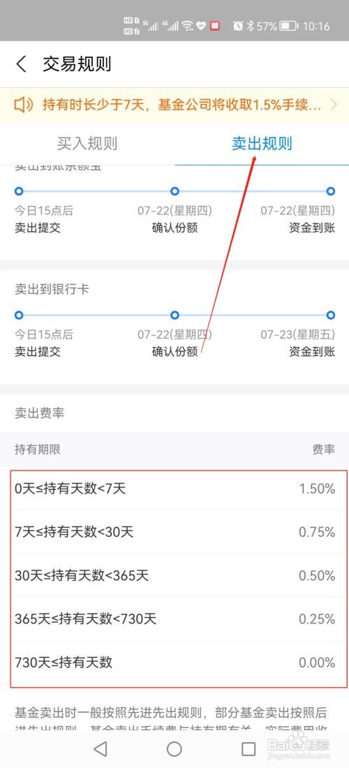 支付宝基金赎回手续费怎么收费？