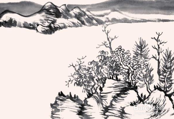 中国画大师作山水画教程