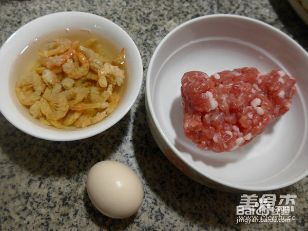 鸡蛋开洋蒸肉末