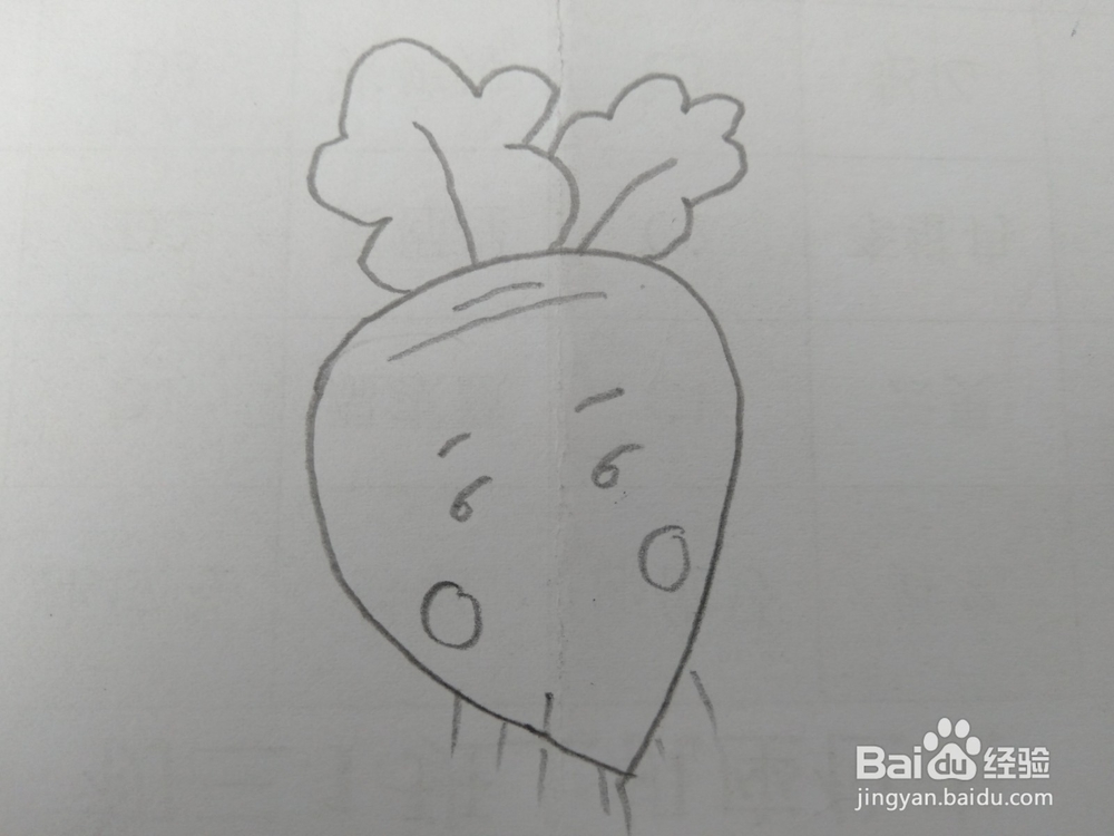 简笔画萝卜画法三