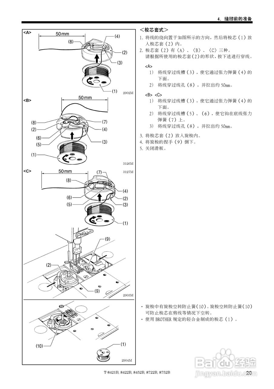 brother T-8421B缝纫机说明书:[3]