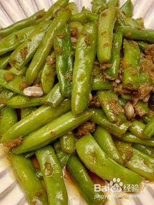 健康养生佳品干煸肉末四季豆的做法
