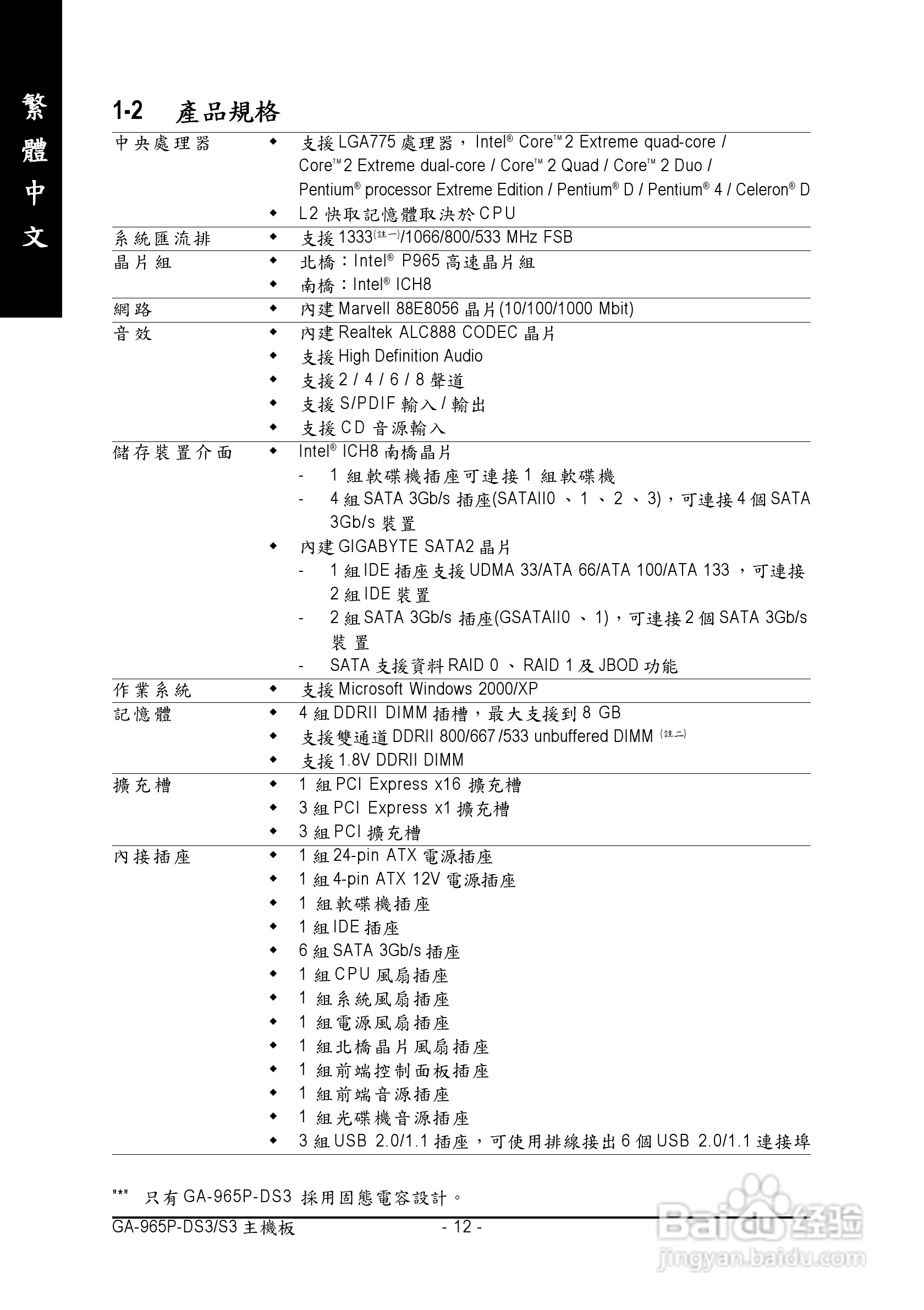 技嘉GA-965P-DS3 (rev. 3.3)型主板说明书:[2]