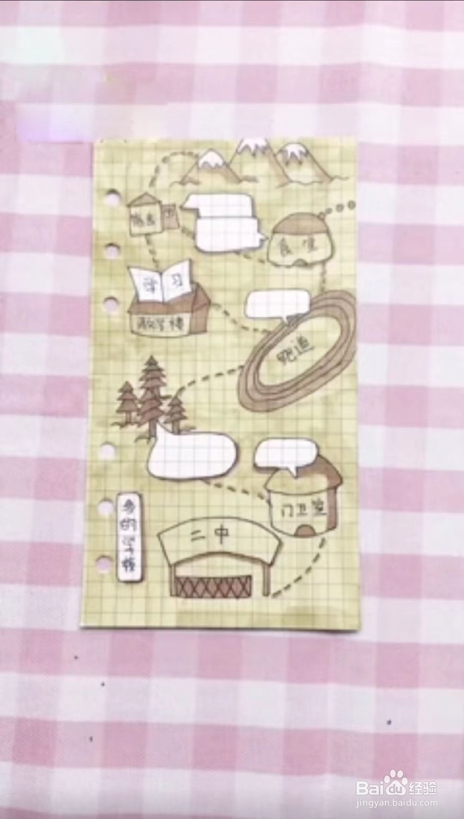 校园生物分布图怎么画