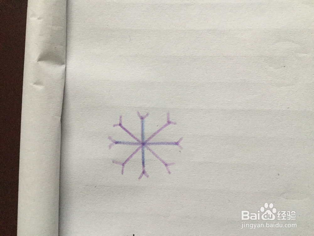 小雪花的简笔画