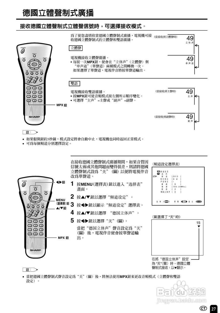 声宝LC-15B4H型液晶电视机说明书:[3]