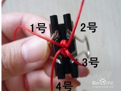 手工DIY 金刚结手链的编法教程
