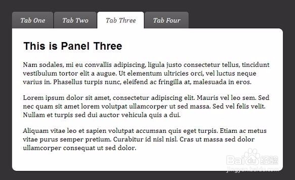 超酷实用的CSS3 Tab菜单集合