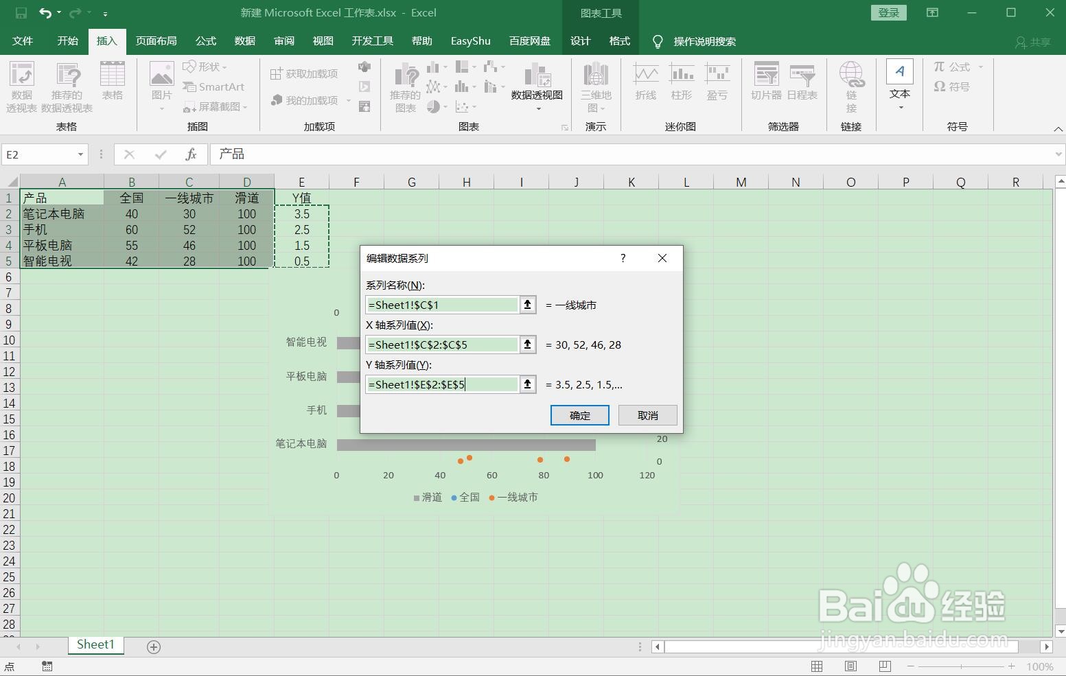 使用EXCEL制作滑珠图？