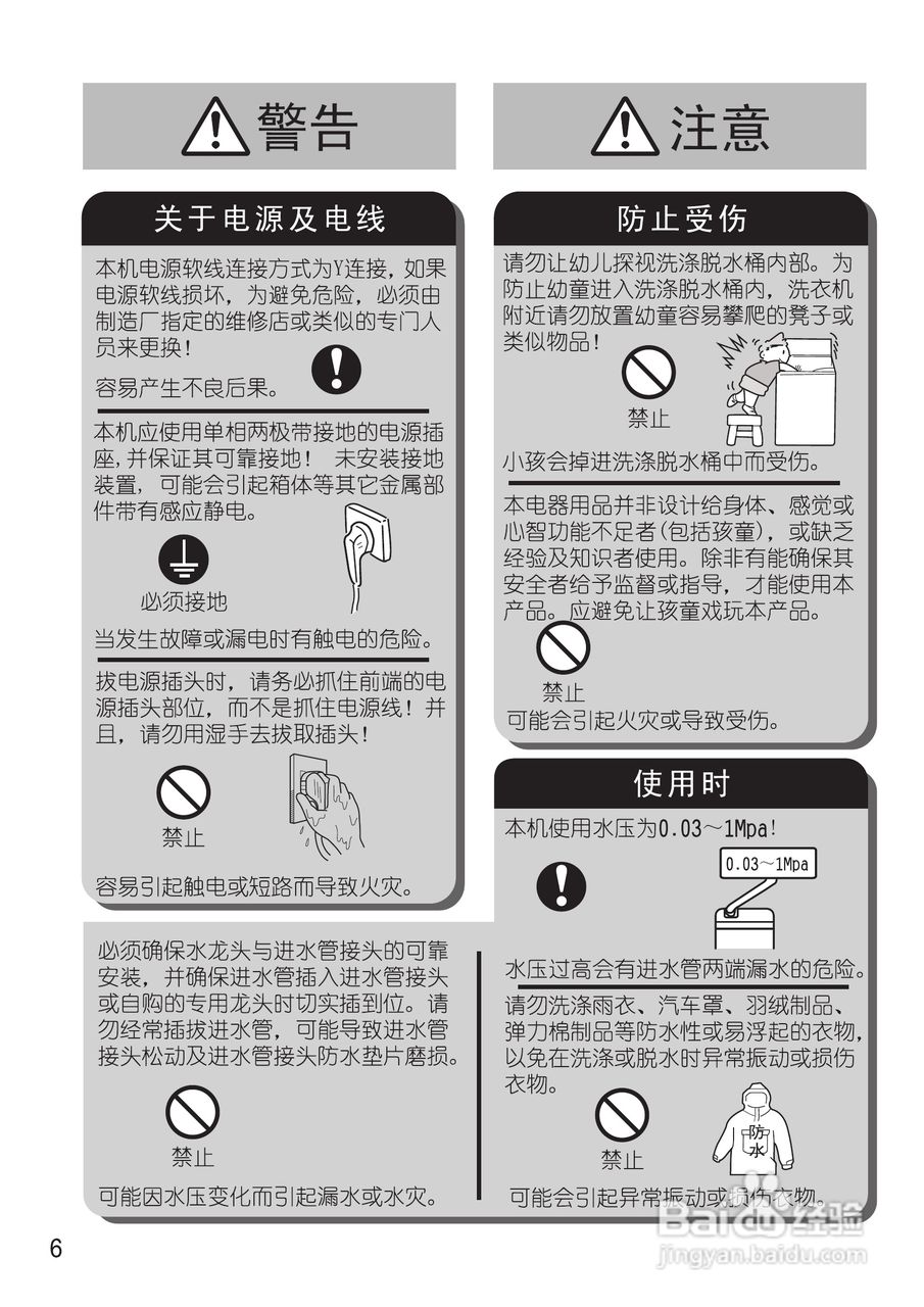 松下XQB65-H661U洗衣机使用说明书:[1]