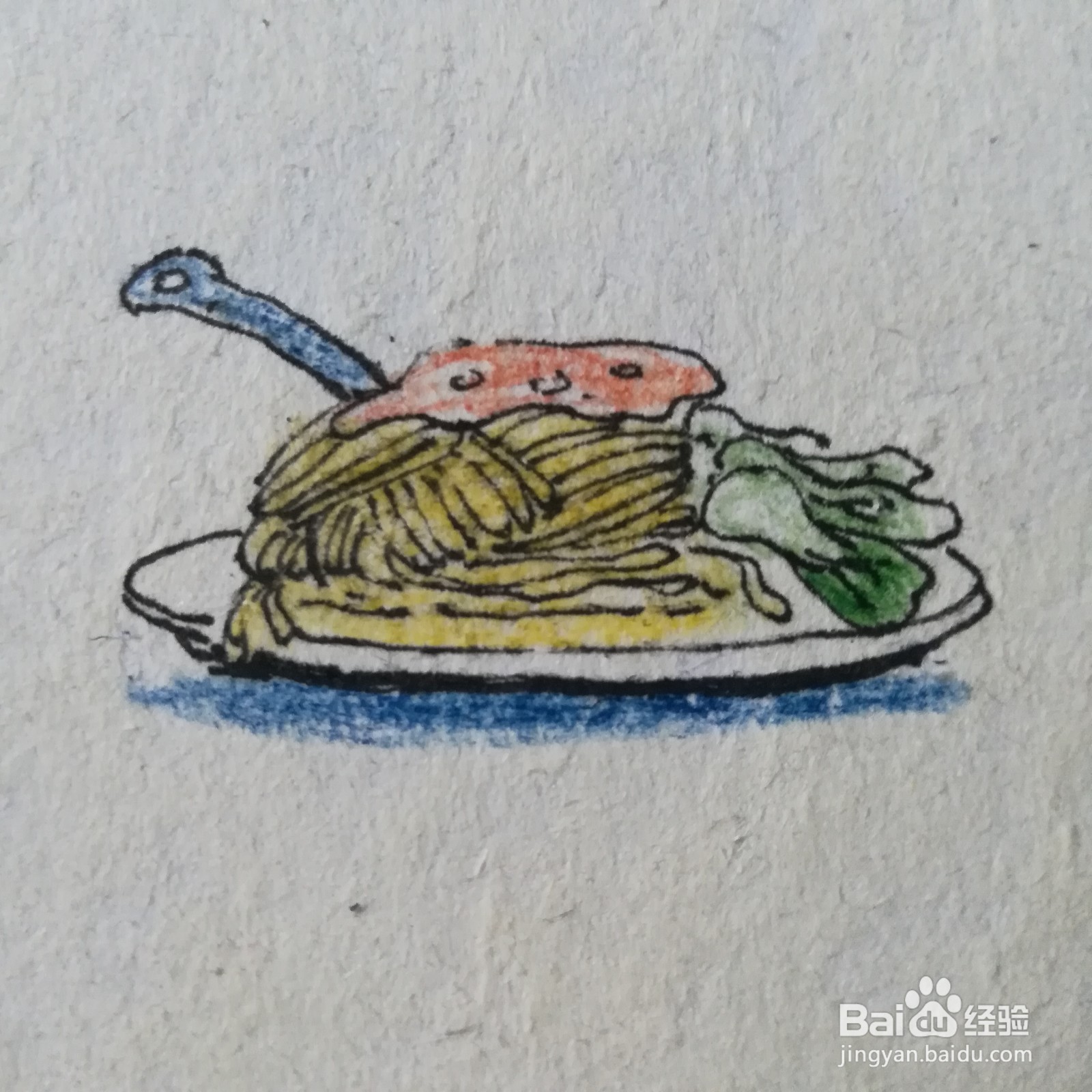 怎么画炒面简笔画