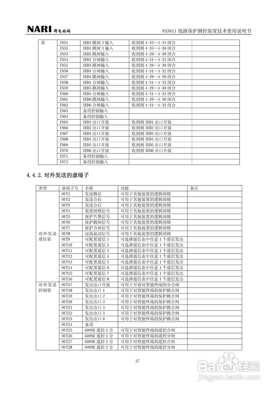 NS3611DD线路保护测控装置技术使用说明书:[3]