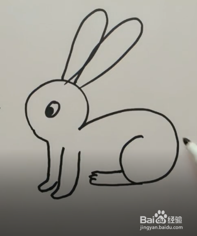 怎样简笔画小白兔子