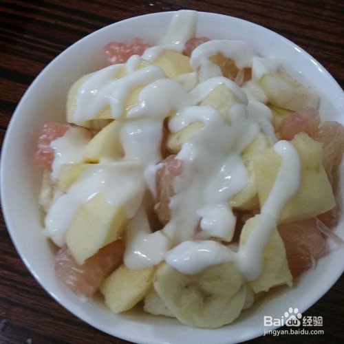 水果沙拉之香蕉苹果柚子 百度经验